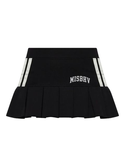 MISBHV striped pleated mini skirt - Black - zdjęcie produktu nr 1