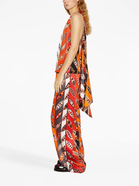 PUCCI graphic-print sleeveless blouse - Red