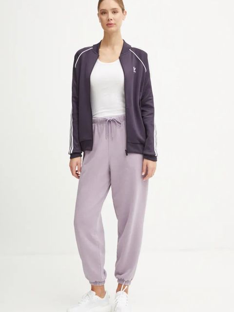 adidas Originals bluza damska kolor fioletowy gładka IY2167