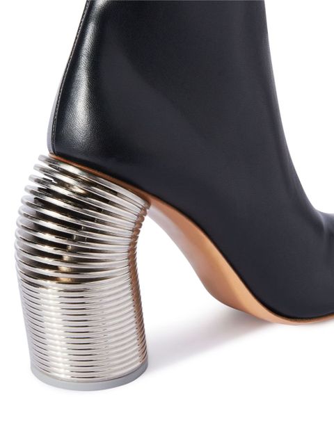Off-White Spring leather ankle boots - Black