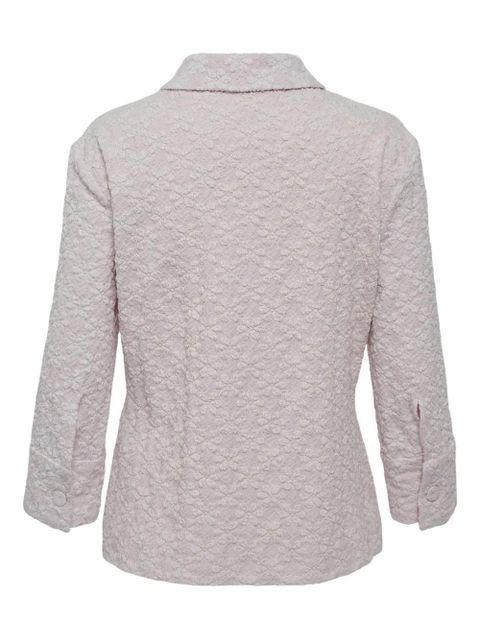 Jil Sander flower-textured long-sleeve shirt - Pink - zdjęcie produktu nr 2