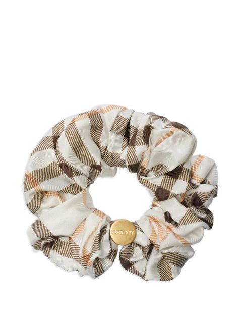 Burberry Check silk scrunchie - Neutrals - zdjęcie produktu nr 2