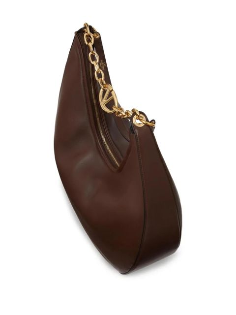 Valentino Garavani maxi VLogo Moon Hobo bag - Brown