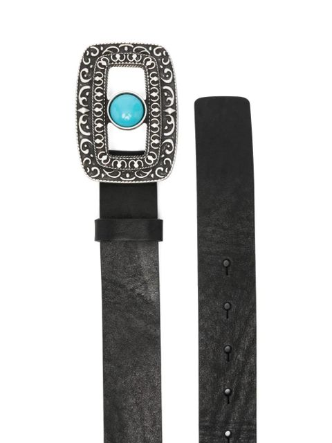 Ba&Sh ornamental buckle leather belt - Black