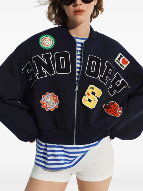 Essentiel Antwerp x Peanuts Snoopy-appliqué bomber jacket - Blue