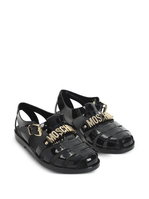 Moschino logo buckle sandals - Black - zdjęcie produktu nr 2