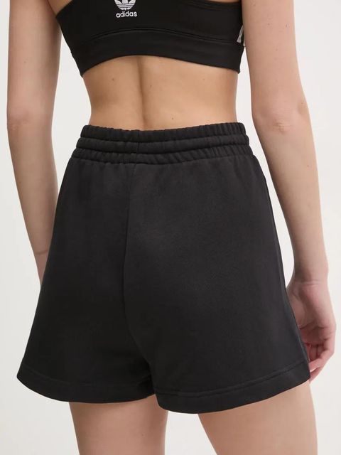 adidas szorty bawełniane ALL SZN damskie kolor czarny gładkie high waist JJ4920