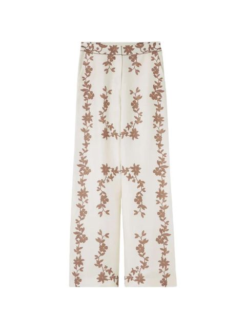 Claudie Pierlot floral straight trousers - Neutrals - zdjęcie produktu nr 1