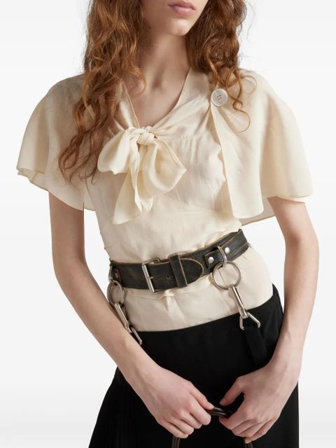 Prada Marocain blouse - Neutrals