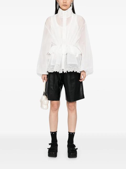 Cecilie Bahnsen semi-sheer jacket - White
