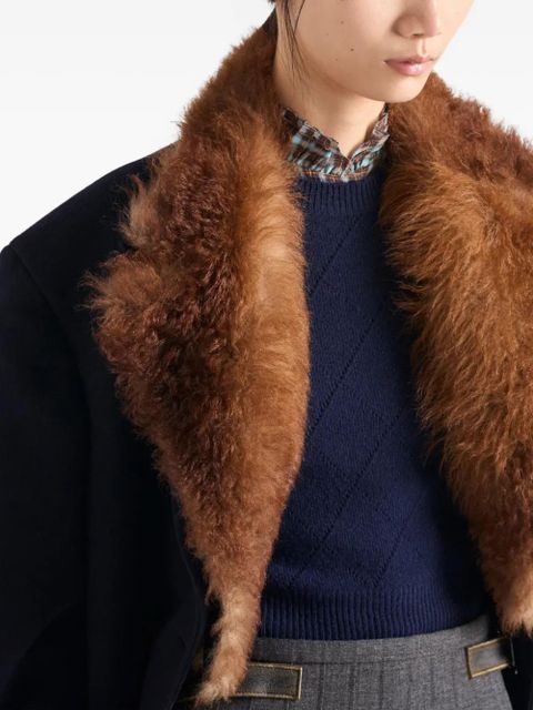 Prada open-weave crew-neck sweater - Blue