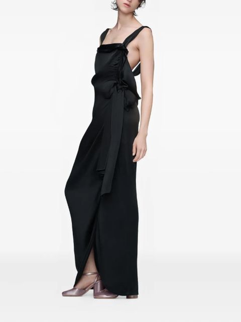 Maison Margiela bow-detail asymmetric gown - Black