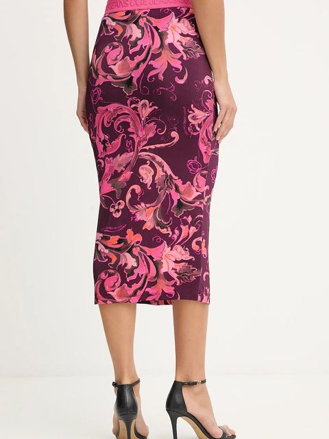 Versace Jeans Couture spódnica kolor fioletowy midi ołówkowa 79HAE806 JS500 - zdjęcie produktu nr 2
