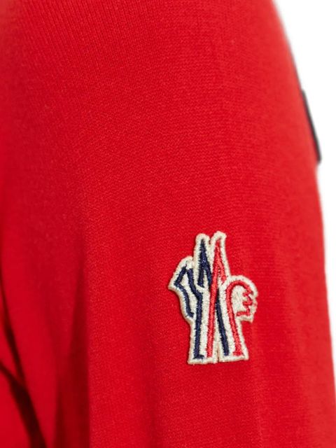 Moncler Grenoble logo ribbed top - Red