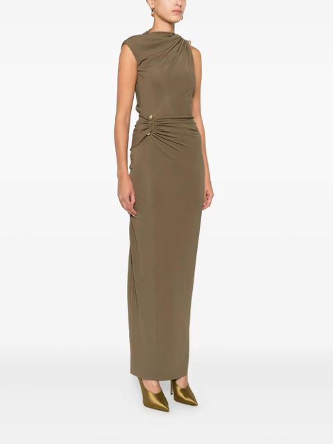 Cult Gaia Izola draped button maxi dress - Green