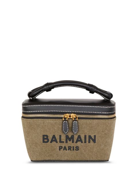 Balmain B-Army panelled makeup bag - Green - zdjęcie produktu nr 1