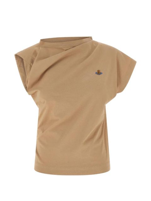 Vivienne Westwood Orb asymmetrical-sleeve top - Brown - zdjęcie produktu nr 1