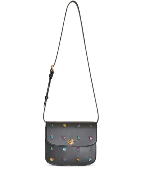 ETRO small Essential floral-embroidered shoulder bag - Black - zdjęcie produktu nr 1