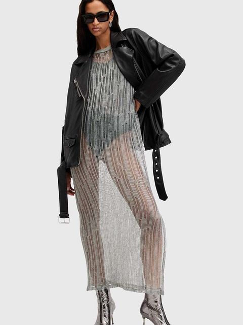 AllSaints kurtka skórzana BILLIE damska kolor czarny przejściowa W091LB