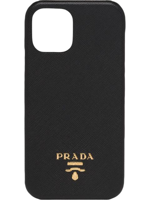 Prada iPhone 12/12 Pro logo case - Black