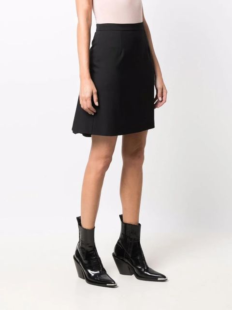 Alexander McQueen high-waisted ruffle-hem mini skirt - Black