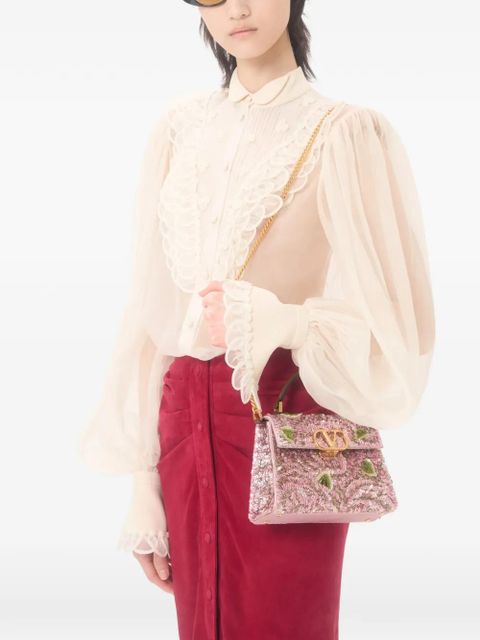 Valentino Garavani mini VSling embroidered handbag - Pink - zdjęcie produktu nr 2