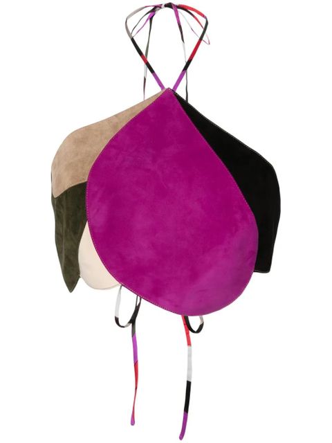 PUCCI Goccia suede crop top - Purple - zdjęcie produktu nr 1