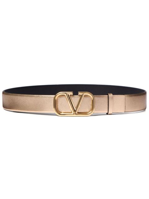 Valentino Garavani VLogo Signature reversible belt - Gold