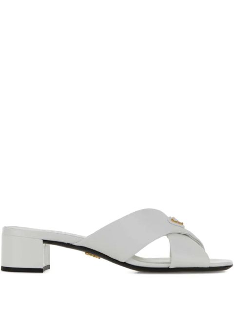 Prada criss-cross leather mules - White - zdjęcie produktu nr 1