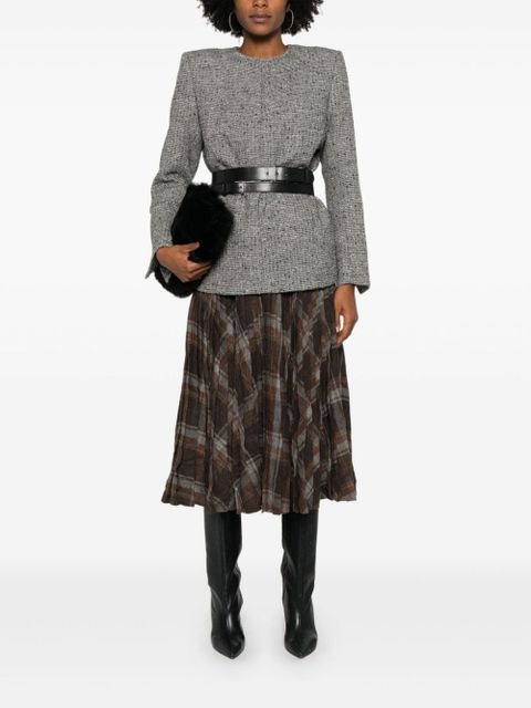 Balenciaga pleated crease-effect midi skirt - Brown - zdjęcie produktu nr 2