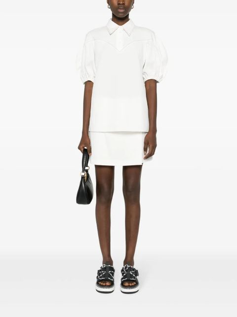 Chloé Oberteil patterned-jacquard blouse - White