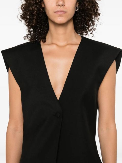 Róhe single-button waistcoat - Black