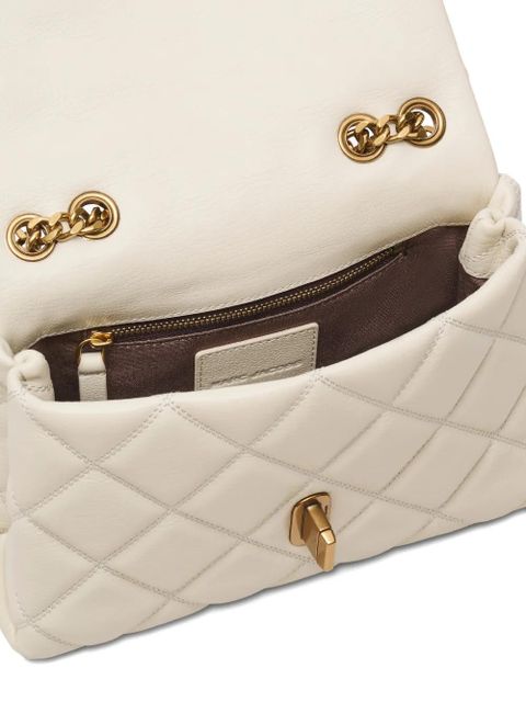 Marc Jacobs The Slim quilted dual-chain leather shoulder bag - Neutrals