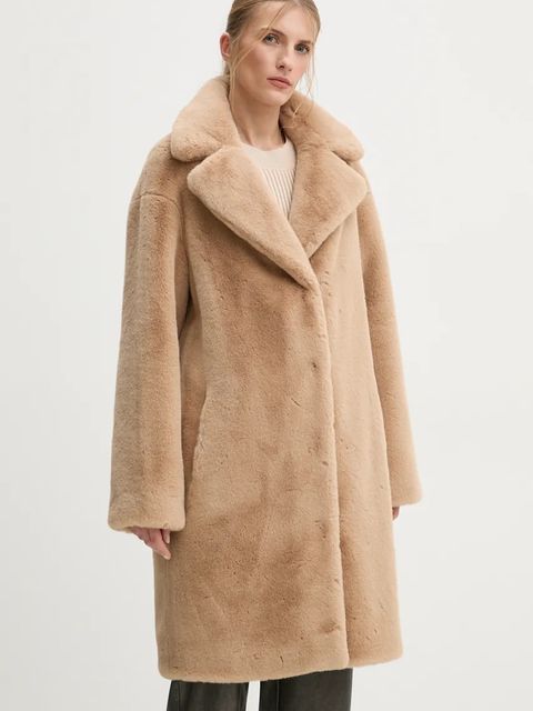 Stand Studio płaszcz Camille Cocoon Coat damski kolor beżowy przejściowy oversize 61137-9070 - zdjęcie produktu nr 1
