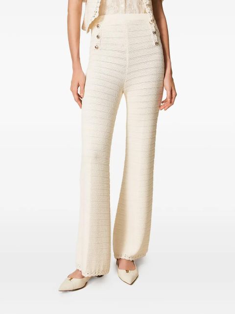 TWINSET crochet trousers - Neutrals