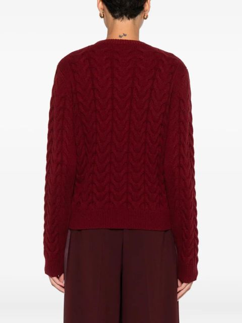 Max Mara cable-knit cashmere sweater - Red
