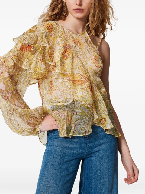 TWINSET floral-print silk blouse - Yellow - zdjęcie produktu nr 1