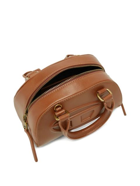 Diesel 1DR dome embossed oval logo crossbody bag - Brown