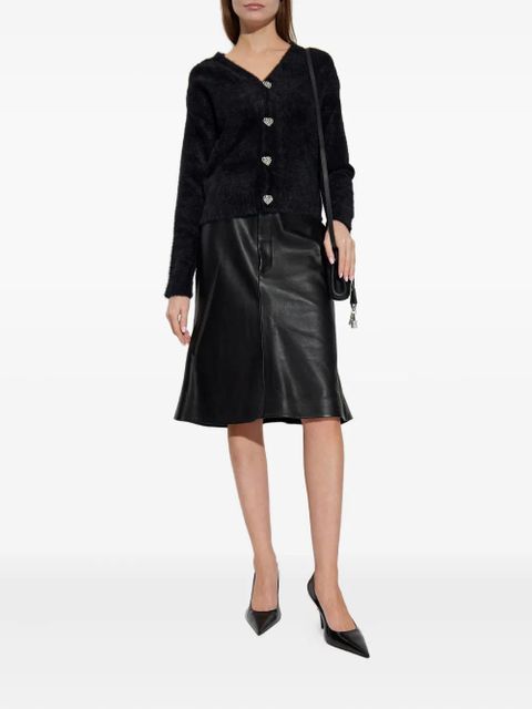 Balenciaga heart-embellishment cardigan - Black