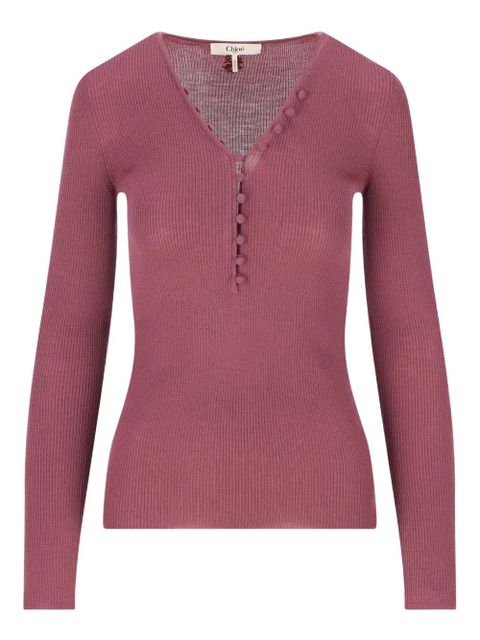 Chloé Henley jumper - Pink - zdjęcie produktu nr 1