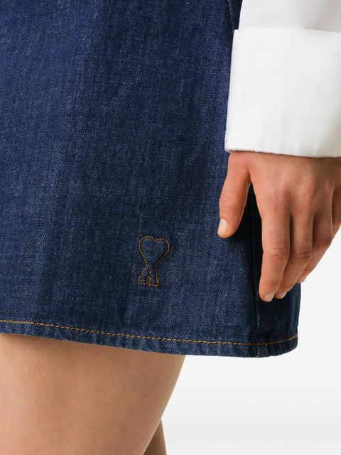 AMI Paris denim mini dress - Blue