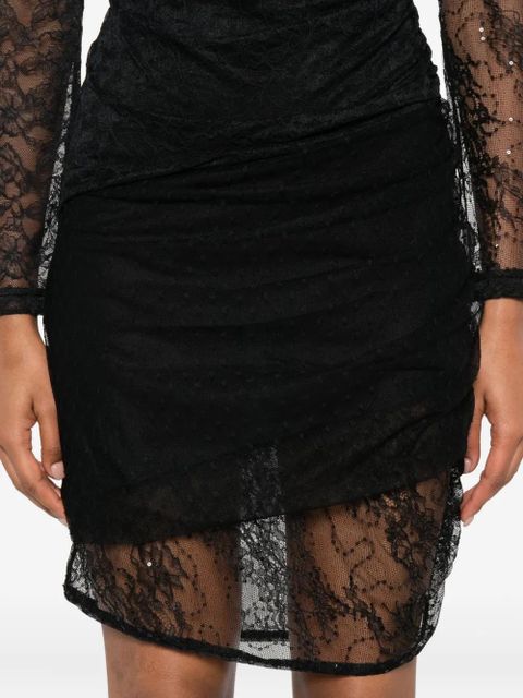 PINKO sequin-embellished mesh-upper mini dress - Black