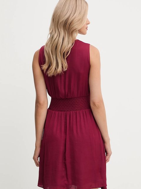 Morgan sukienka kolor bordowy mini rozkloszowana RANAKA