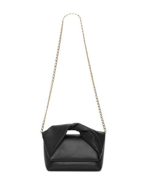 JW Anderson large Twister leather shoulder bag - Black
