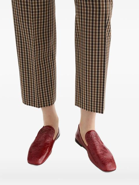 Jil Sander leather loafers - Red