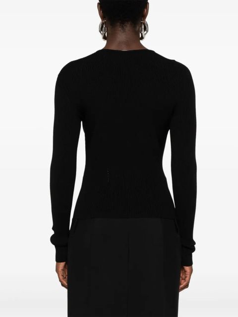 Alexander McQueen cut out-detail sweater - Black