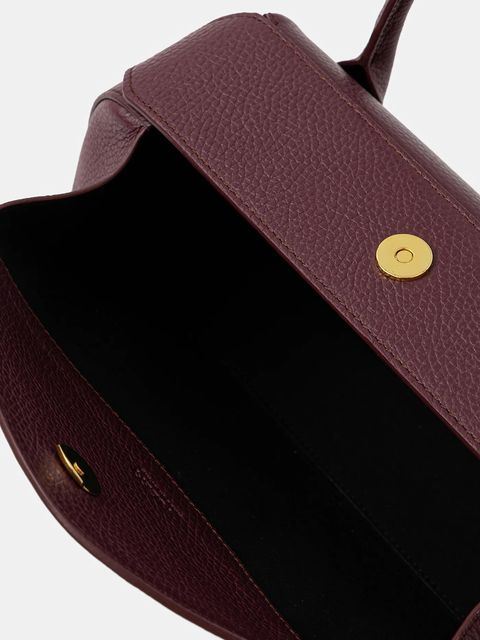 Yuzefi torebka skórzana OYSTER kolor bordowy YUZRS25-HB-OYSB-L049