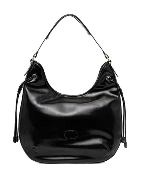 TWINSET logo-plaque tote bag - Black - zdjęcie produktu nr 1