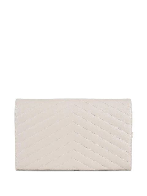 Saint Laurent Classic Cassandre chevron wallet - Neutrals - zdjęcie produktu nr 2