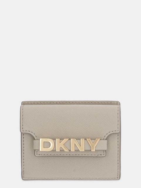 Dkny portfel skórzany damski kolor beżowy R52ZKM22 - zdjęcie produktu nr 1
